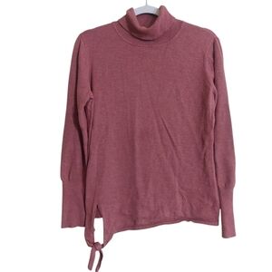 Summer & Sage Long Sleeve Turtleneck Side-tie Sweater- size L